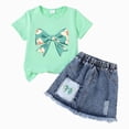 thumbnail image 1 of Toddler Girls Summer Sets Clothing 6-12 Months 2t 3t 4t 5t Children Cute Cartoons Printed Short Sleeve Cotton T-Shirt And Elastic Waist Shorts Sets Kids Outfit Beach Clothes 5-6 Years, 1 of 4