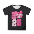 thumbnail image 1 of Toddler Girls Summer Short Sleeve T Shirt Cute Cartoon Print Casual Top Kids Graphic Tee Clothes, 1 of 4