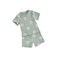 thumbnail image 1 of Toddler Girls Summer Shorts Sets, Short Sleeve Floral/Butterfly Print Tops Shorts Sets, 1 of 8