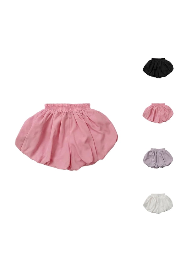 Toddler Girls Summer Shorts for Kids Elastic Waist Comfortable Outdoor Play Short Pants for Baby Girls 12 Months to 5 Years