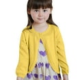 thumbnail image 1 of Toddler Girls Sweaters Soft Knit Cardigan With Floral Beaded Open Front Coat Clothing Yellow Size 12-24months, 1 of 7