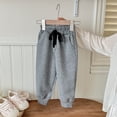 thumbnail image 1 of Toddler Girls Sweatpants Gray Sweat Pants Boys Adjustable Drawstring Casual Pants With Pockets Boys Solid Pants Kids Pants Boys 3-4 Years, 1 of 4