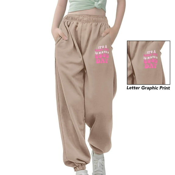 Toddler Girls Sweatpants Toddler Boys Athletic Pants with Pockets Drawstring Basic Khaki Pants Kids Boy Pants 2-3 Years