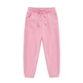 thumbnail image 1 of Toddler Girls SweatpantsAdjustable Drawstring Casual Pants with Pockets Girls Solid Pants Pink Sweatpants for Boys Kids Spring Fall Sweatpants 6-7 Years, 1 of 3