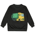 thumbnail image 1 of Toddler Girls Sweatshirt Round Neck Long Sleeve Pullovers Drop Shoulder Cartoon Garbage Truck Fall Winter Sweatshirts for Girls 3T-4T, 1 of 1