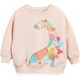 thumbnail image 1 of Toddler Girls Sweatshirts Crewneck Hoodies Dinosaur Long Sleeve Collage T Shirts Kids Pullover Tops(8104-giraffe 120), 1 of 4