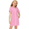thumbnail image 1 of Toddler Girls Swim Cover Up Swimsuit Zipper Pool Towel Robe Kids Bathing Suit Beach Hoodie Terry Cloth Coverup Swimwear Girls Bathing Suits Size 10-12 Rash Guard, 1 of 7