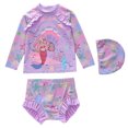 thumbnail image 1 of Toddler Girls Swimming Suit Cute Cartoon Three Piece Swimsuit for Toddlers Children Adults (3 14 Years Old) Bathing Suit Swimwear, 1 of 5