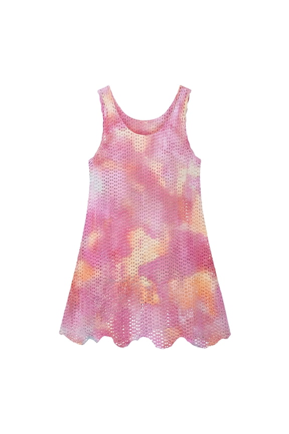 Girls Swim Cover Up Knit Beach Bathing Suit Coverups Cami Dress for Size 4-7Y