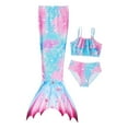 thumbnail image 1 of Toddler Girls Swimsuit Mermaid Bikinis Set with Tail 10-11 Years, 1 of 4