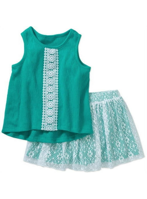 Toddler Girls' Swing Tank and Crochet Skirt Outfit Set