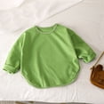 thumbnail image 1 of Toddler Girls T Shirt Green Boys Long Sleeve Shirts Crew Neck Shirt Casual Basic Tees Fall Clothes Tops for Girls 12-24 Months, 1 of 3