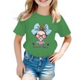 thumbnail image 1 of Toddler Girls T Shirt Kid Cute Graphic Round Neck Short Sleeve Summer Casual Tops for Girls Size 3-4T, 1 of 5