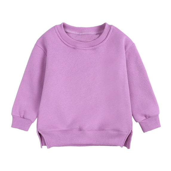 Toddler Girls T Shirts Boys Pullover Sweatshirts Children'S Solid Color Tops For Girls Trendy Size 2-3T,Purple