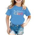thumbnail image 1 of Toddler Girls T Shirts Letter Toddler Girl Short Sleeve Shirt Trendy Toddler Girl Clothes Summer Girls Clothing 1-2 Years Cute&nbsp;Girl&nbsp;Clothing, 1 of 4