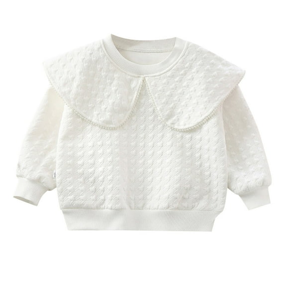 Toddler Girls T-Shirts Long Sleeve T Shirts cute Top Solid Color spring warm Kids Baby Shirts For 4-5 Years