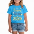 thumbnail image 1 of Toddler Girls T Shirts Short Sleeve Shirt for Girls 0-24 Months 2t 3t 4t 5t 6t 7t Soft Cotton Tees Kids T shirts Clothes Summer Tops T-Shirt Gibobby,1-2 Years,Blue, 1 of 4