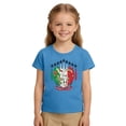 thumbnail image 1 of Toddler Girls T-Shirts Short Sleeve With Italian Graphic Print Crewneck Top Basic Tees Size 1-2T, 1 of 6