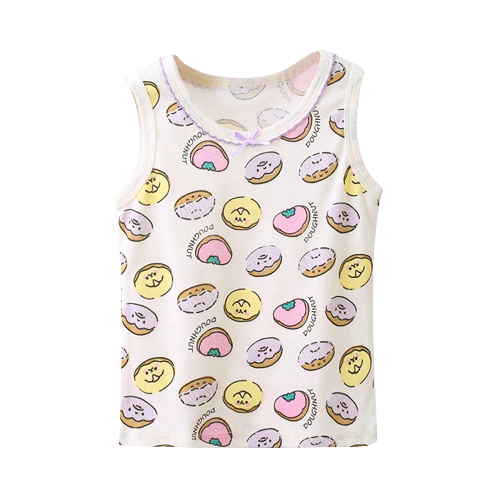 Toddler Girls TShirts Summer Cotton Halter Vest Thin Floral