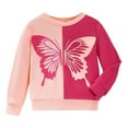 thumbnail image 1 of Toddler Girls T-Shirts & Tank Tops Butterfly Print Long Sleeve Round Neck Fall Winter Kids Clothing Activewear, 1 of 5