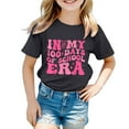 thumbnail image 1 of Toddler Girls T-Shirts Tween Child Short Sleeve 100 Days Of School Printed Tee Tops Summer Round Neck Shool Outerwear Tshirts Kids Casual Daily T-Shirt, 1 of 3