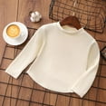 thumbnail image 1 of Toddler Girls Thermal Shirt Boys Long Sleeve Beige T Shirt Kids Turtleneck Basic Tees Fall Clothes Boys 3-4 Years Clothes, 1 of 3