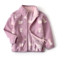 thumbnail image 1 of Toddler Girls Thin Fleece Jacket Cartoon Spring Baby Girls Boys Coats for Kids Easter Rabbit Purple 3-4T, 1 of 9