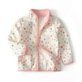 thumbnail image 1 of Toddler Girls Thin Fleece Jacket Cartoon Spring Baby Girls Boys Coats for Kids White 4-5T, 1 of 8
