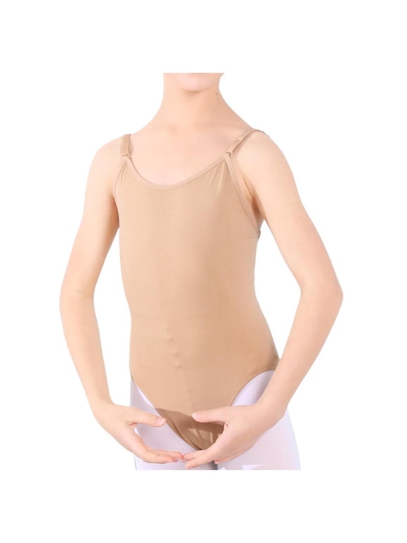 Toddler Girls Top,Girls Ballet Camisole Bodysuit Daily Seamless Underwear Dance Wear With Adjustable Straps,Girl Athletic Wear(Size:5-8)