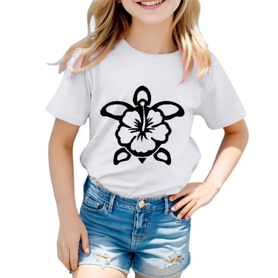 Toddler Girls Tops & T-Shirts 100 Days Of School Print Round Neck Loose Short Sleeve Fashion Casual Tshirts Holiday Wear,White,3-4 Years