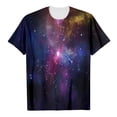 thumbnail image 1 of Toddler Girls Tops & T-Shirts 3D Galaxy Print Crew Neck Short Sleeve Glitter Carnival Tshirts Holiday Wear,,3-4 Years, 1 of 3