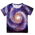 thumbnail image 1 of Toddler Girls Tops & T-Shirts Galaxy Print Round Neck Short Sleeve Casual Tee Shirts Streetwear,,3-4 Years, 1 of 4