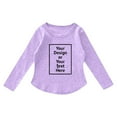 thumbnail image 1 of Toddler Girls Tops & T-Shirts Kids Solid Color Crew Neck Long Sleeve Hem Side Slit Soft Tunic Pullover Tee Shirts Sportwear,,7-8 Years, 1 of 7
