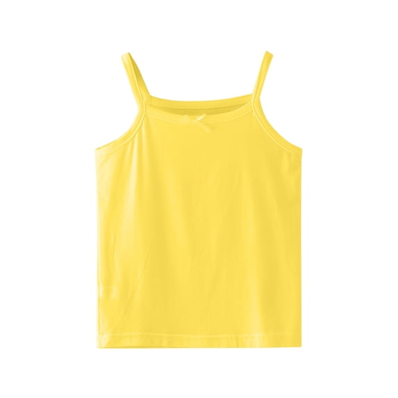 Toddler Girls Tshirts Summer Breathable Loose Solid Bowknot Spaghetti Sleeveless Sofe Comfortable Casual Kids Baby Party T Shirt