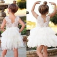 thumbnail image 1 of Toddler Girls Tutu Dress Lace top Backless A-line Tulle Flower Girl Dress, 1 of 5