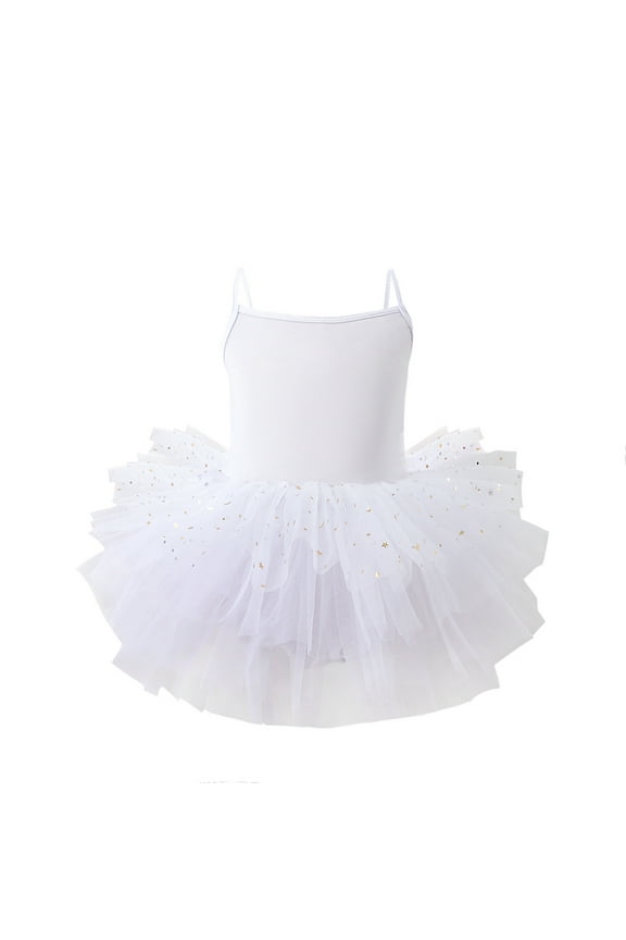 Toddler Girls Tutu Dress for Performance Ballet Leotards Sleeveless Dress Size 3-4T