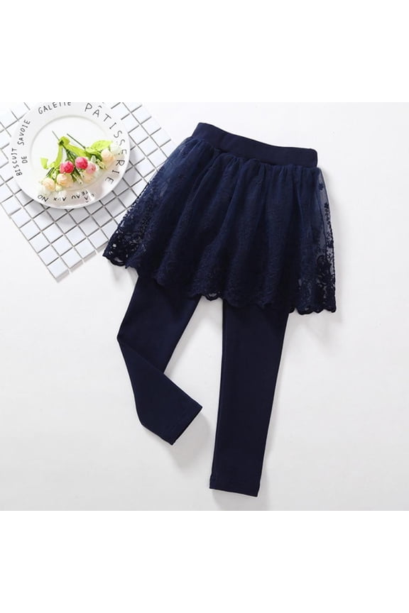 Toddler Girls' Tutu Leggings Tulle Ruffle Skirted Pants 1-6T