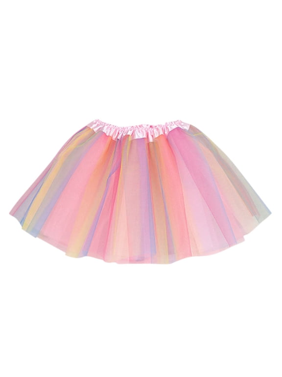 Toddler Girls Tutu Skirt Kids Baby Multicolor Ballet Outfits Tulle Skirts for Girls Size 2-8T