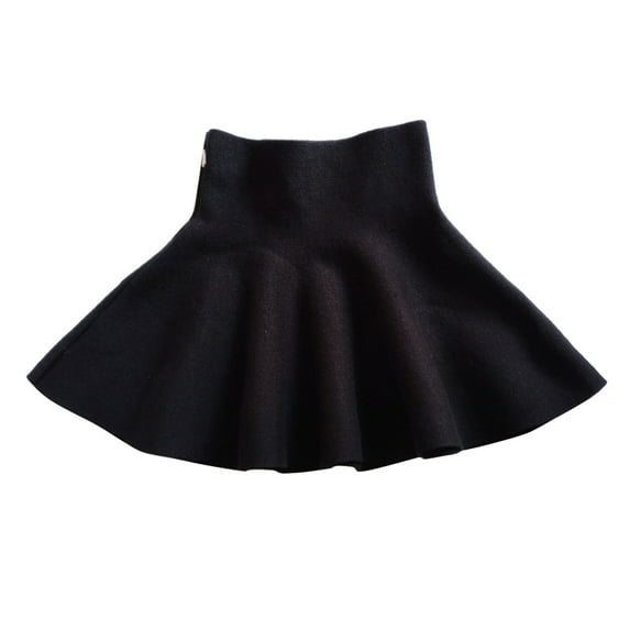 Toddler Girls Tutu Skirt Kids Big Little High Waist Knitted Flared Pleated A Line Casual Solid Above Knee Children Tulle Skirts for Girls Size 9-10T