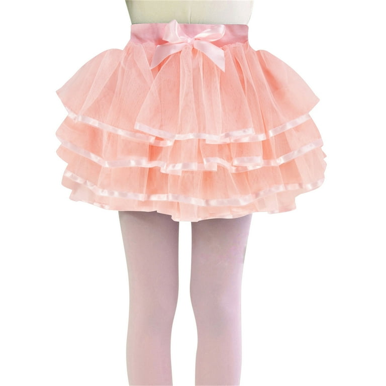 Toddler Girls Tutu Skirt Kids Solid Tiered Princess Party Layered