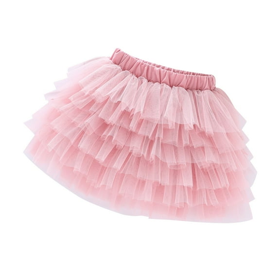 Toddler Girls Tutu Skirt Kids Solid Tiered Princess Party Layered Little Tulle Skirts for Girls Size 8-10T