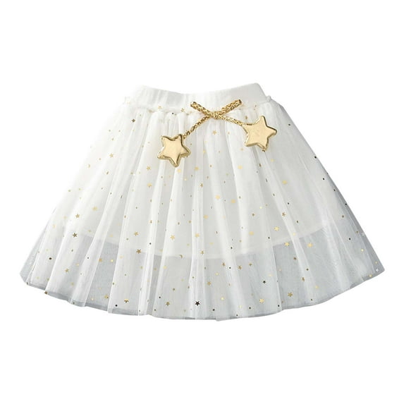 Toddler Girls Tutu Skirt Summer With Glitter Mesh Performance Dance Puffy Tutu Skirts for Girls Size 5-6T