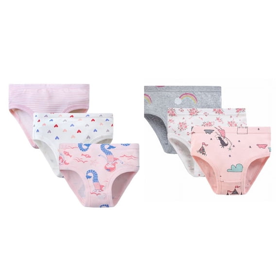 Toddler Girls' Underwear, 6 Pack Sizes 2T-4T