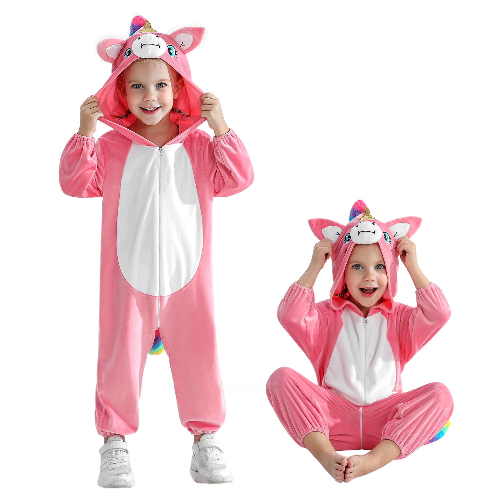 Gwiyeopda Adult Onesie Pajamas for Women, Kangaroo Fleece Womens Onesie  Pajamas, Fuzzy Pajama Onesies for Women, Teens PJs