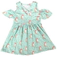 thumbnail image 1 of Toddler Girls Unicorn Cross Cold Shoulder Birthday Party Flower Girl Dress Mint 2T XS (P201428P), 1 of 2