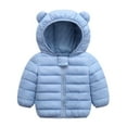 thumbnail image 1 of Toddler Girls Winter Coat Baby Hoodie with Bear Ear Zipper Up Winter Coats Toddler Girl Jacket 12-18 Months, 1 of 2