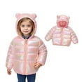 thumbnail image 1 of Toddler Girls Winter Coats Puffer Jacket Kids Zipper Long Sleeve Kids Warm Winter Coat Outerwear Hooded Jackets 2-3 Years Jacket Girls, 1 of 9