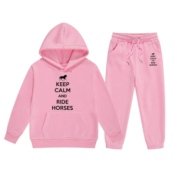 Toddler Girls Winter Outfits 2 Piece Hoodie Jogger Set Casual Letter Print Pullover With Pants Outfit Clothing Pink Size 4-5T