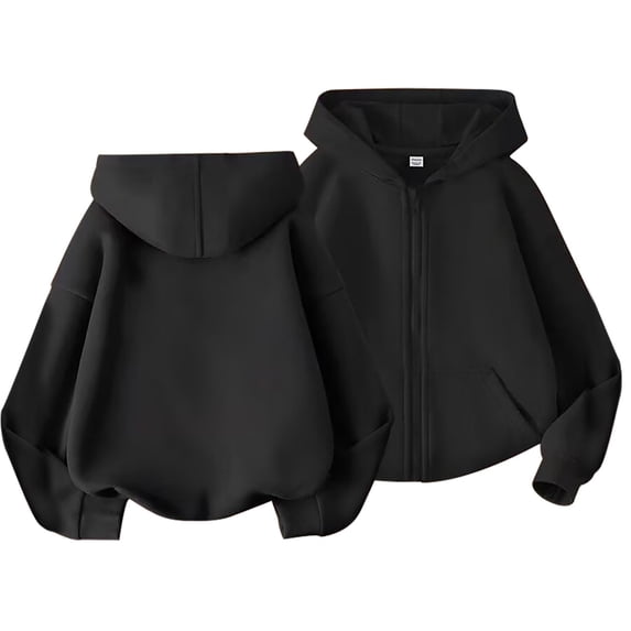 Toddler Girls Zip Up Hoodies Oversized Casual Cute Long Sleeve Sweatshirt Jacket Trendy Preppy Hooded Sweatshirts with Pocket