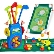 Zacro Kids Golf Set,  Toddler Golf Toys with Putting Mat, 10 Balls, 4 Golf Clubs and Golf Cart, Indoor Outdoor Golf Sports Toys for 3 4 5 6 Years Old Boys Girls